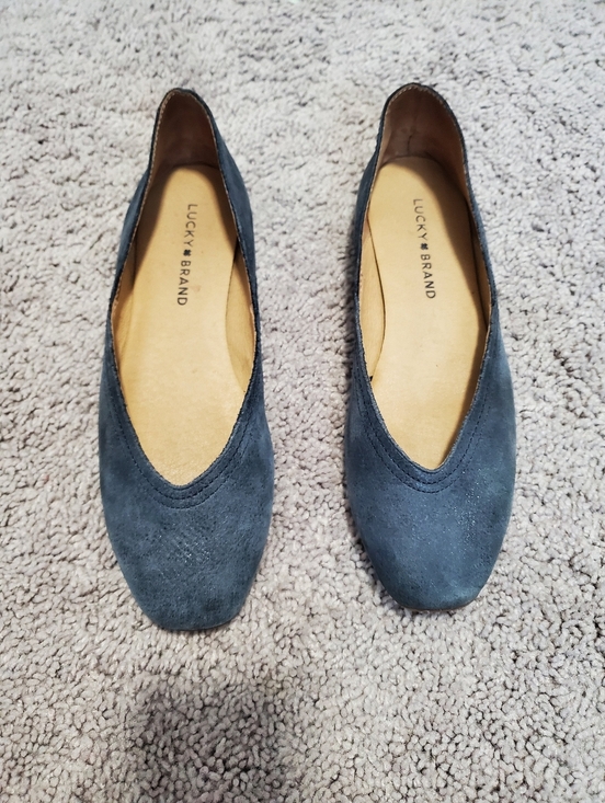 Lucky Brand Shoes - Lucky Brand Blue Alba Leather Flats Size 7.5